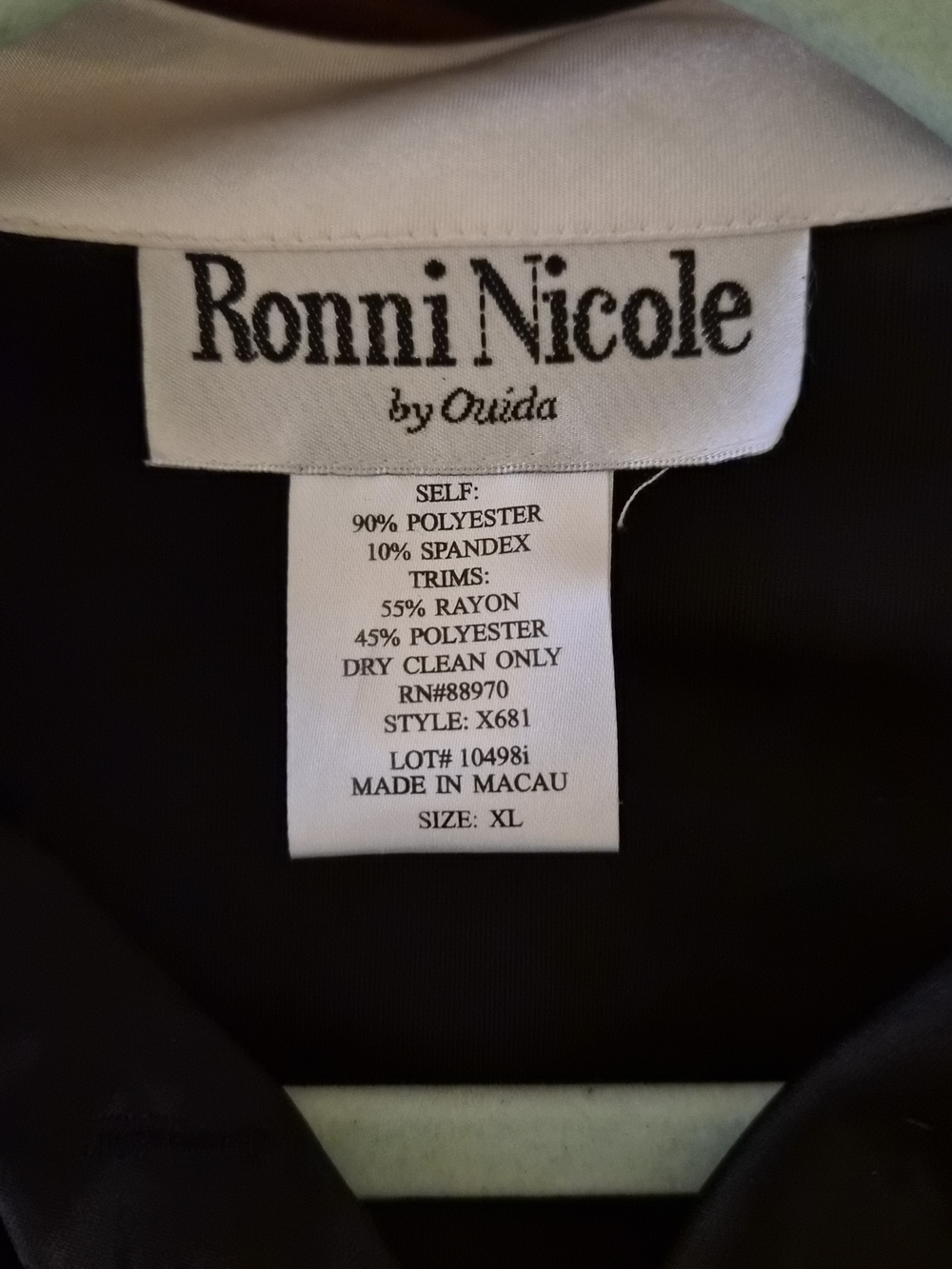 Ronni Nicole Black and White Collar Jacket